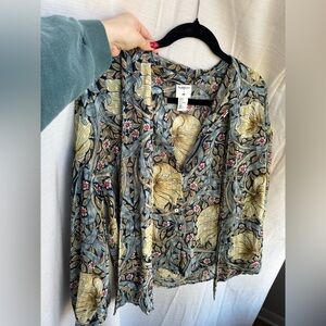 Morris & Co x H&M Floral Chiffon Blouse